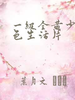 一级全黄少妇性色生活片