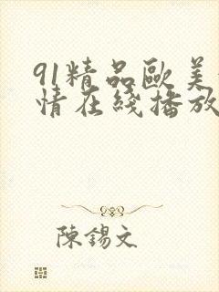91精品欧美激情在线播放