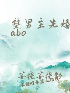 双男主先婚后爱abo