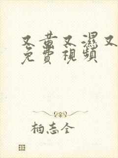 又黄又湿又大又免费视频