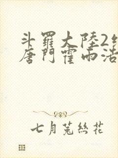 斗罗大陆2绝世唐门霍雨浩