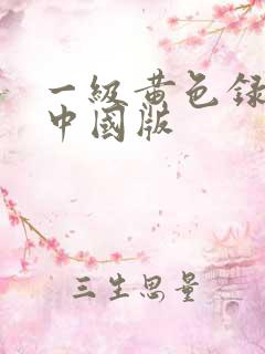 一级黄色录像带中国版