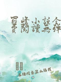 罗峰小说全文免费阅读无弹窗