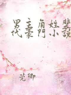 男主角姓裴的现代豪门小说