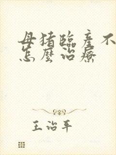 母猪临产不吃食怎么治疗