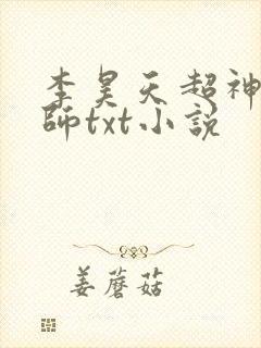 李昊天超神机械师txt小说