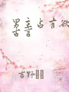 男主占有欲强的古言