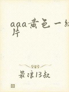 aaa黄色一级片