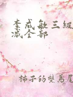 李成敏三级无删减全部