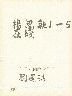 杨思敏1一5集在线