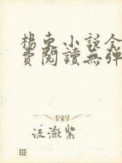 杨东小说全文免费阅读无弹窗