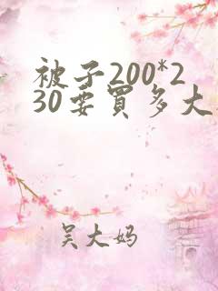 被子200*230要买多大被套