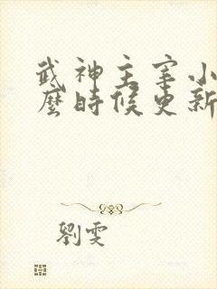 武神主宰小说什么时候更新