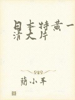 日本特黄一级高清大片