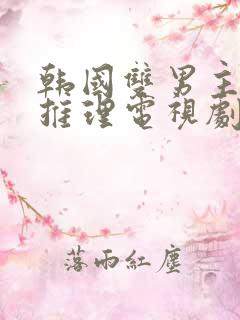 韩国双男主悬疑推理电视剧