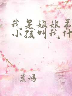 我是姐姐弟弟的小孩叫我什么