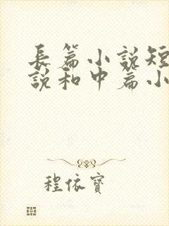 长篇小说短篇小说和中篇小说