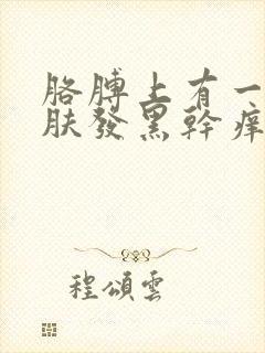 胳膊上有一块皮肤发黑干痒