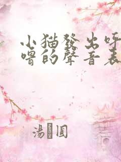 小猫发出呼噜呼噜的声音表示什么