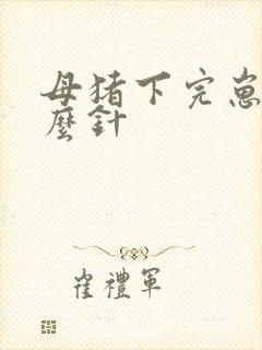 母猪下完崽打什么针