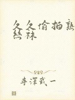 久久偷拍熟女黑丝袜