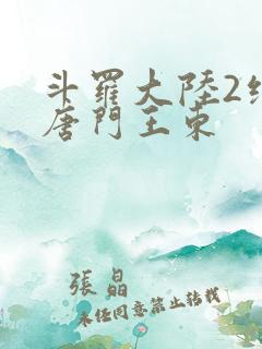 斗罗大陆2绝世唐门王东