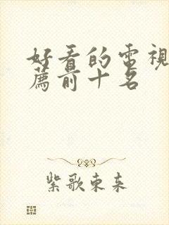 好看的电视剧推荐前十名