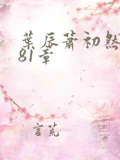 叶辰萧初然7081章