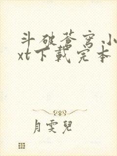 斗破苍穹小说txt下载完本