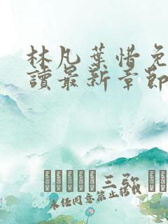 林凡叶惜免费阅读最新章节列表