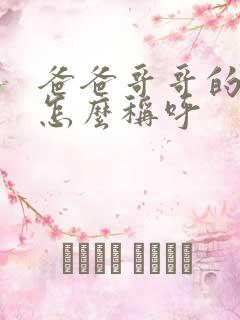 爸爸哥哥的儿子怎么称呼