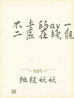 不卡的av一区二区在线观看