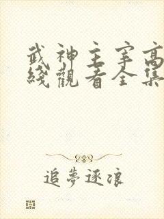 武神主宰高清在线观看全集