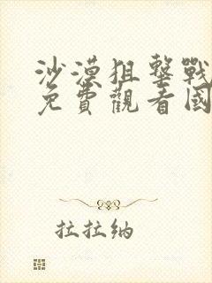 沙漠狙击战电影免费观看国语