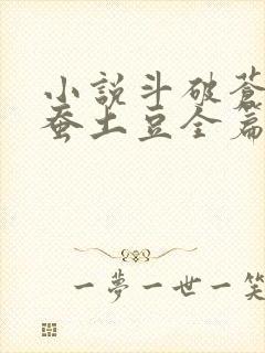 小说斗破苍穹天蚕土豆全篇