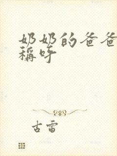 奶奶的爸爸怎么称呼