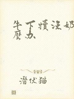 牛下犊没奶水怎么办