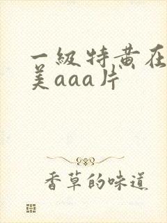 一级特黄在线欧美aaa片