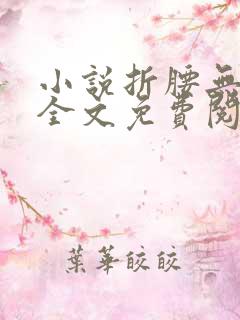 小说折腰无弹窗全文免费阅读