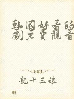 韩国好看的电视剧免费观看