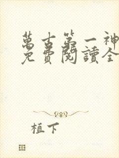 万古第一神小说免费阅读全文