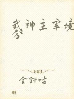 武神主宰境界划分