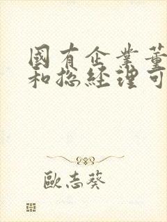 国有企业董事长和总经理可以是一个人吗