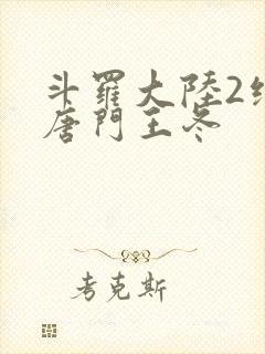 斗罗大陆2绝世唐门王冬
