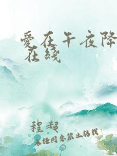 爱在午夜降临前 在线