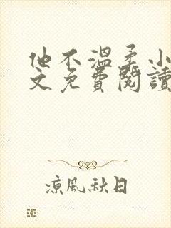 他不温柔小说全文免费阅读无弹窗