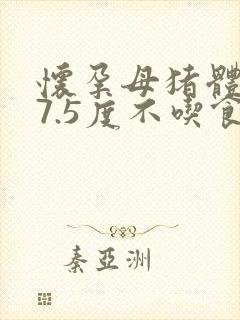 怀孕母猪体温37.5度不吃食怎么办