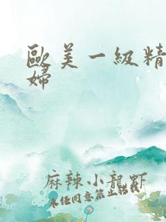 欧美一级精品少妇