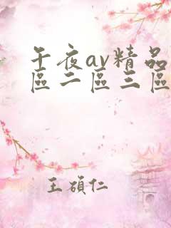 午夜av精品一区二区三区