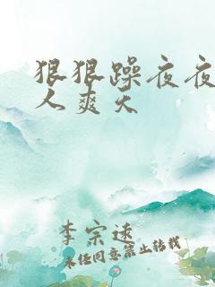 狠狠躁夜夜躁人人爽天